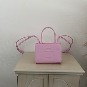 Small Telfar Bag in Bubblegum pink